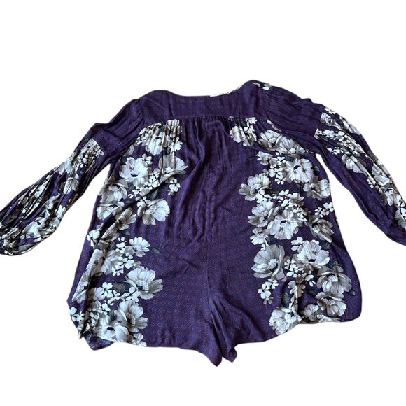 Free People purple floral sunset boulevard romper - Picture 8 of 10